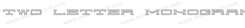 two letter monogram字体转换